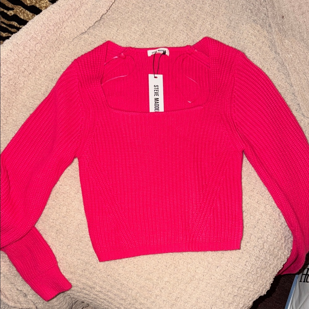 Steve Madden pink sweater
